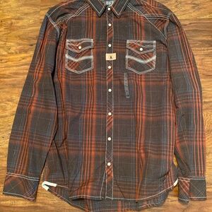 BKE Vintage 1967 Series Plaid Western Shirt - Mens XLPearl Snap